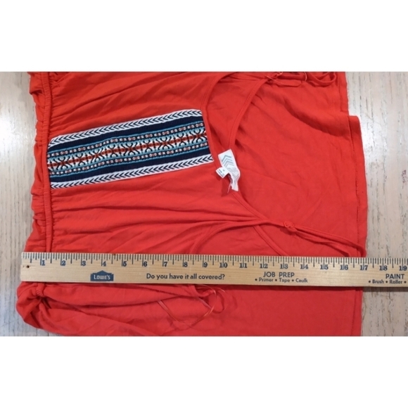 Pink Rose jersey knit dress with embroidered front - Picture 10 of 11